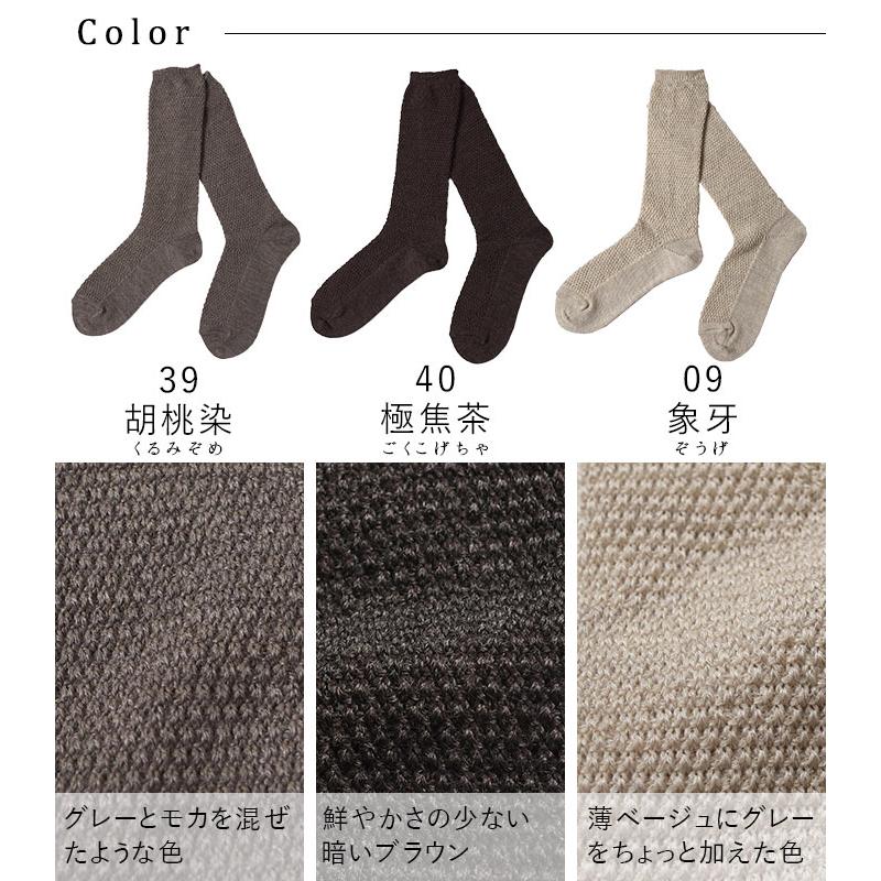 2点までメール便可 ソックス 日本製 メリノウール メランジ 鹿の子ソックス レディース エコロコ ギフト 2220AW1014, |  | 15
