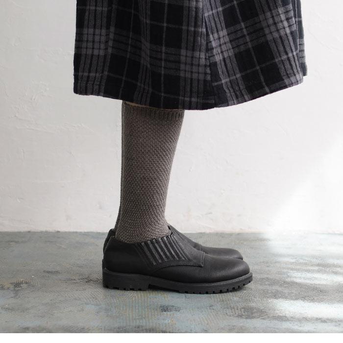 2点までメール便可 ソックス 日本製 メリノウール メランジ 鹿の子ソックス レディース エコロコ ギフト 2220AW1014, |  | 08