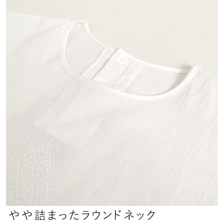 ブラウス フロント刺繍 詰まりネック オケージョン ブラウス M〜3L メール便可 オリジナル 七五三 2220AW0916, エコロコ | earth_eco_loco | 13