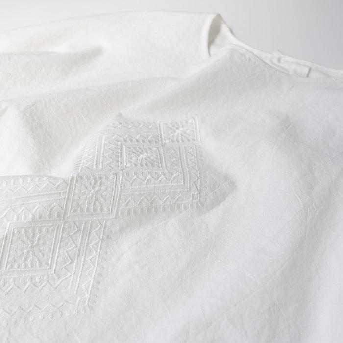 ブラウス フロント刺繍 詰まりネック オケージョン ブラウス M〜3L メール便可 オリジナル 七五三 2220AW0916, エコロコ | earth_eco_loco | 02