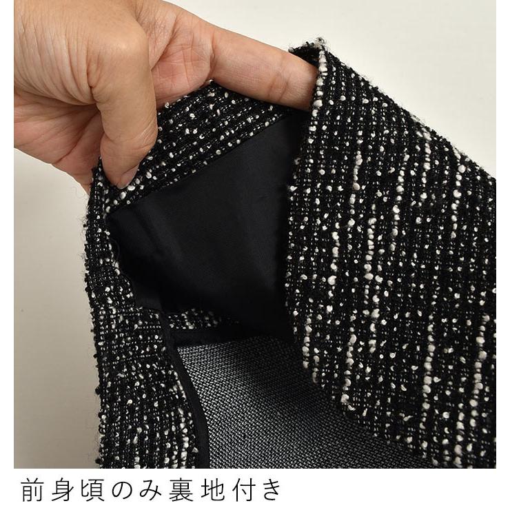 入学式 服装 ママ フォーマルスーツ ノーカラージャケット