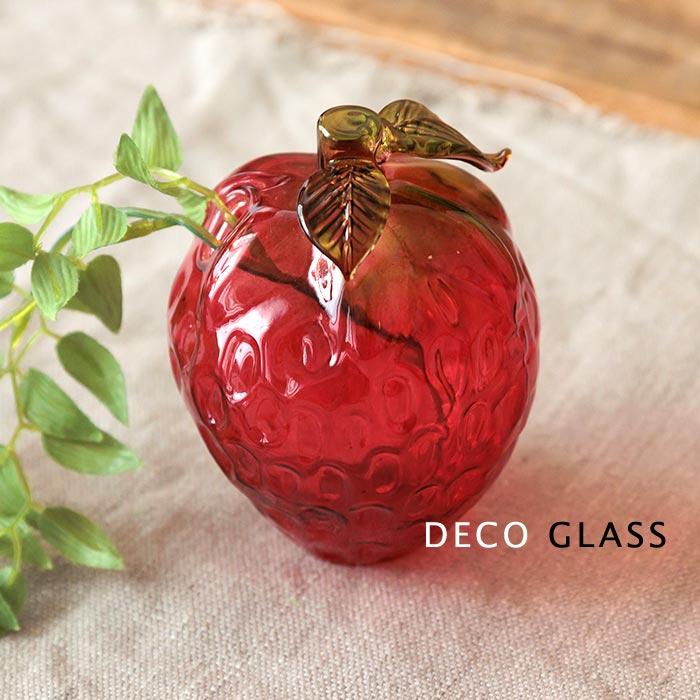 DECO Glass フラワーベース ストロベリー 花瓶 一輪挿し おしゃれ 可愛い ガラス デコグラス インテリア 25AW0725,（Yahoo!・ecoloco）