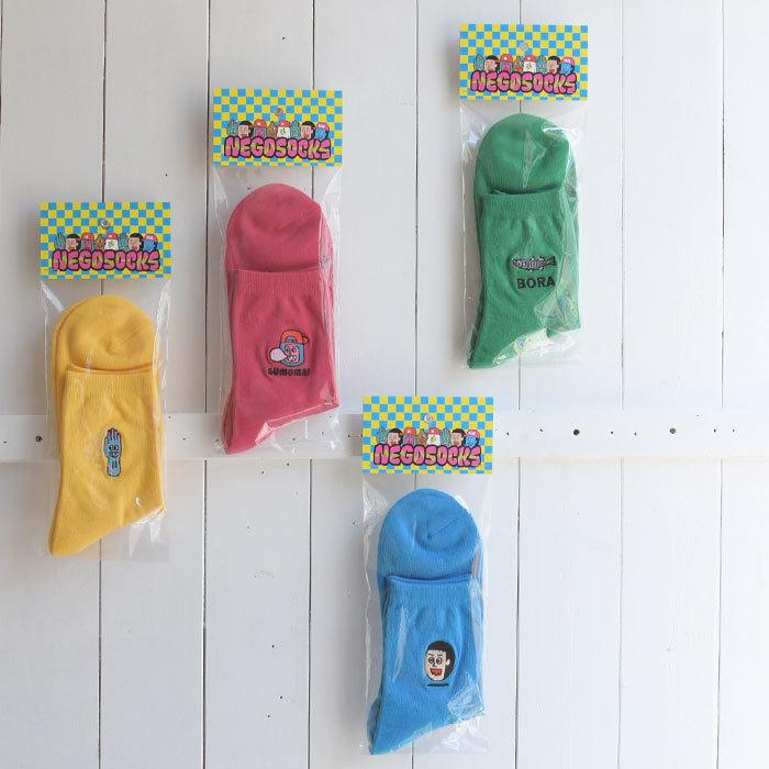 2点までメール便可 靴下 negosocks nego socks 日本製 ネゴソックス 刺繍 プレゼント 2021SS0122, エコロコ |  | 06
