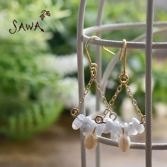 イヤリング ピアス Sawa サワ 淡水パール 天然石三角形 ハンドメイド アクセサリー2点までメール便可 手作り 結婚式 17ss0317 R03c P 37 Ecoloco 通販 Yahoo ショッピング
