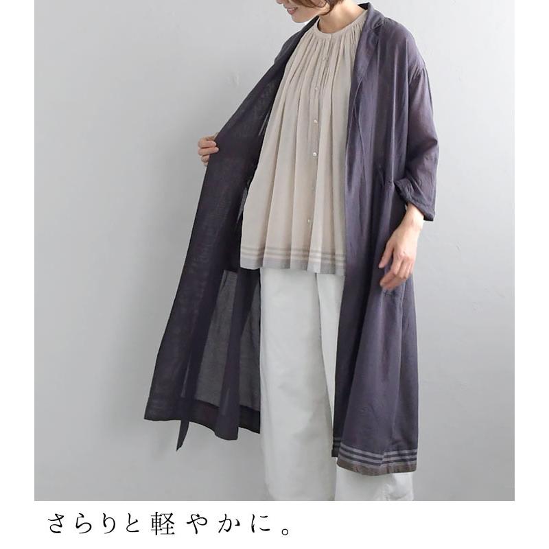 SO[ ] ローブコート ワンピース 綿100% コットン ロング 羽織 春 秋 秋服 レディース 30代 40代 50代 23SS0630,｜ecoloco｜09