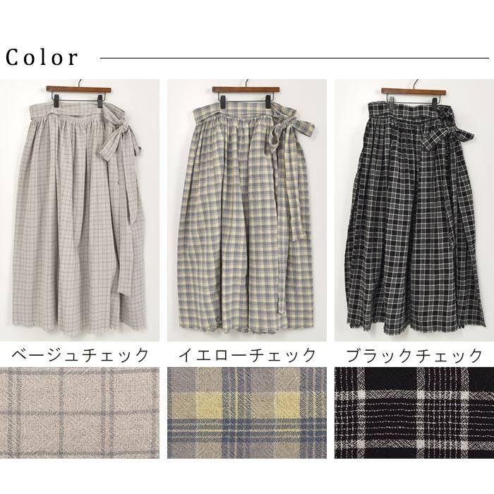 SO 1,111円OFFクーポンあり ラップスカート 巻きスカート 強撚糸 綿100