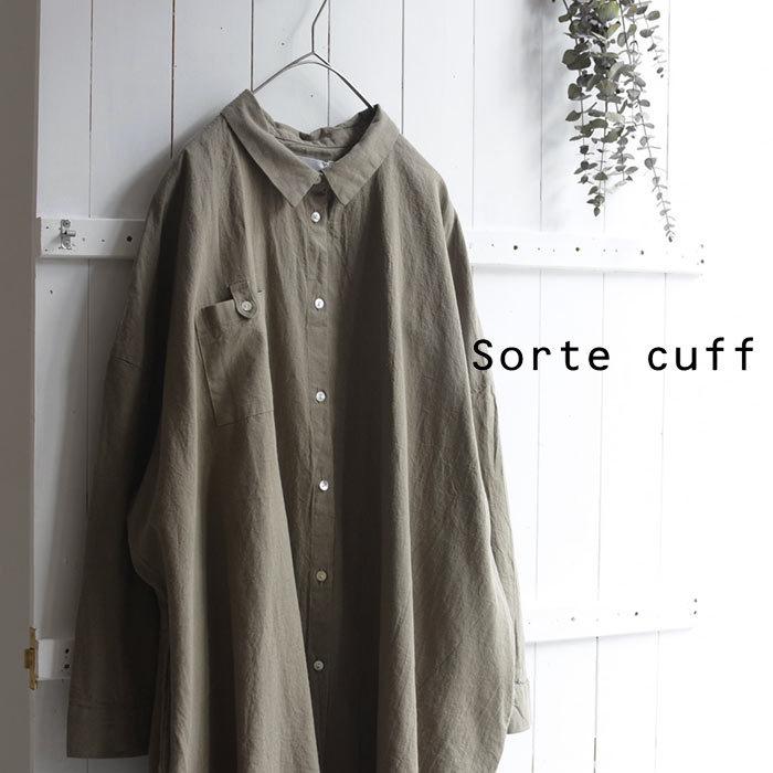 ワンピース シャツワンピース Sorte Cuff ソルテカフ 綿麻 コットン リネン 綿 麻 ポケット 襟 前後差 長袖 シンプル ワイド 春 秋 冬 レディース 21ss05 Sc12w32 Ecoloco 通販 Yahoo ショッピング