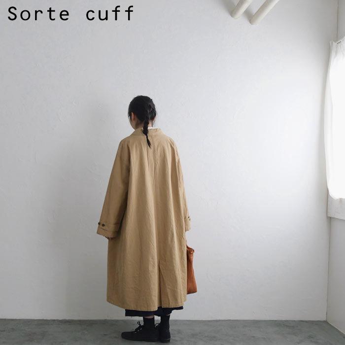 アウター コート sorte cuff ソルテカフ 綿100 コットン ロングコート ステンカラー 羽織 ダンプ ライトアウター 春 秋 冬  レディース 2120SS0129, sel,