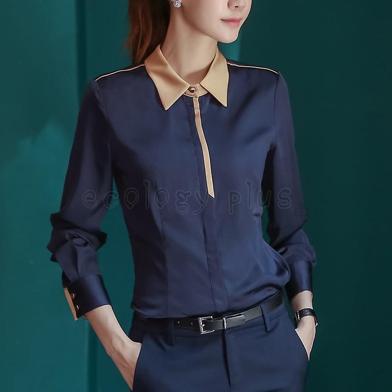 ワイシャツ シャツ ブラウス レディース Ol 長袖 オフィス 通勤 仕事 代 30代 ビジネス 女性 おしゃれ きれいめ 無地 透けない 春 夏 秋 新作 Cdcs009 Ecology Plus 通販 Yahoo ショッピング