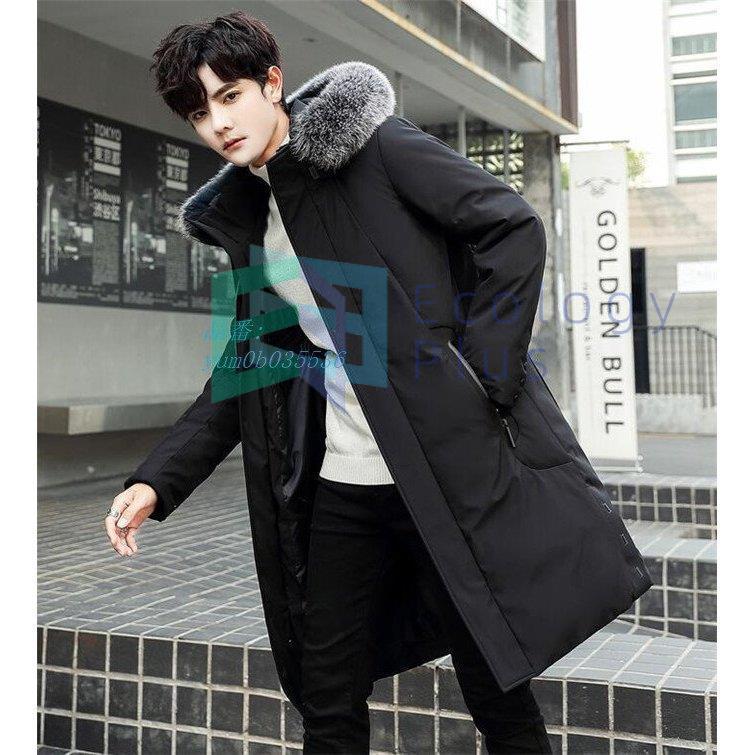 トップ コート ダウン ファー付き ロング メンズ ダウンコート ダウンコート メンズ ダウンジャケット 紳士 暖かい 冬 フード ペアルック 防寒服 コート アウター Oyostate Gov Ng