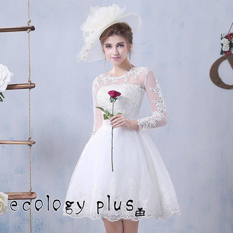 直売特注 ウェディングミニドレス 結婚式 安い 二次会 披露宴 花嫁 ウエディングドレス ミニ 長袖 パーティードレス 演奏会 ミニドレス 白 韓国 コンサート 発表会 日本売れ筋 Ssl Daikyogo Or Jp