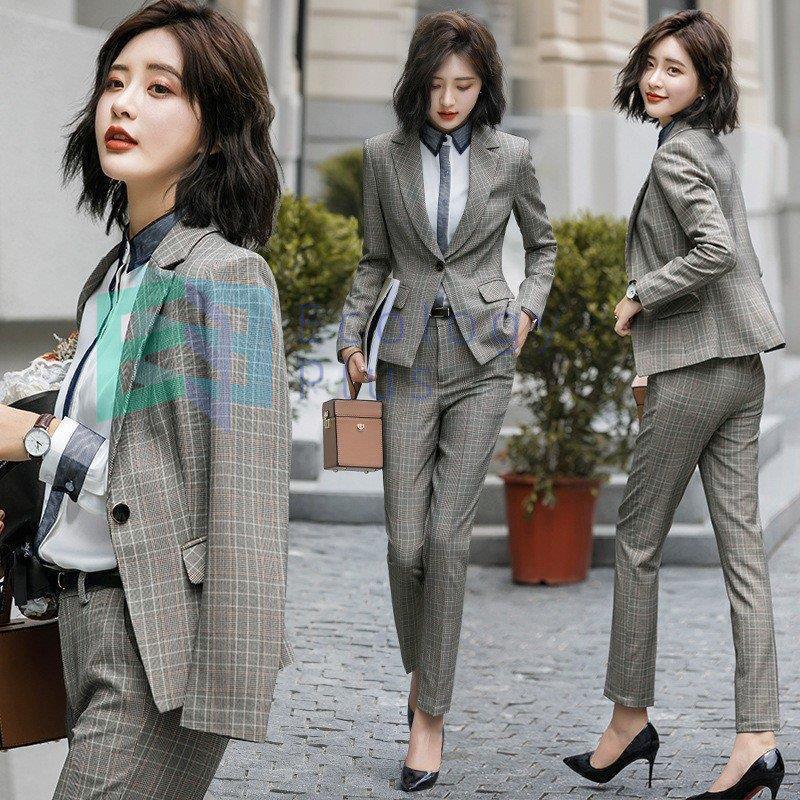 特注販売中 レディース スカートスーツ フォーマル チェック柄 スーツ セットアップ テーラードジャケット パンツスーツ 2点セット Ol通勤 おしゃれ 販売促進 Www Superavila Com