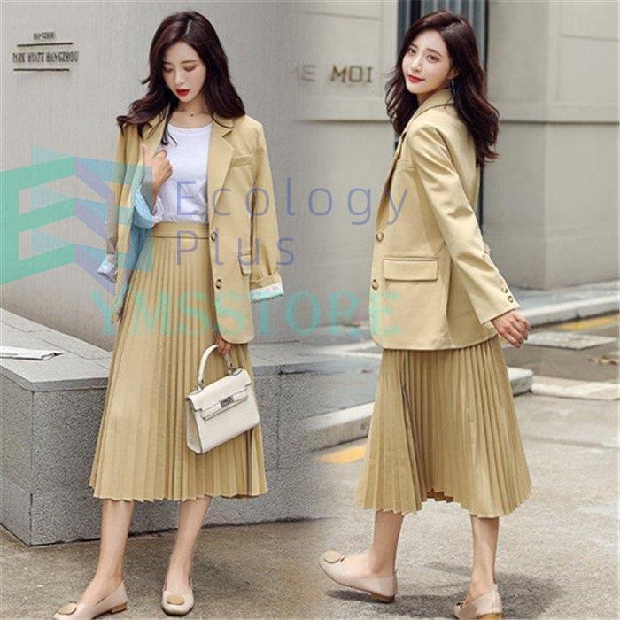 海外限定 大人 長袖 カジュアル 秋 スカート レディース セットアップ コーデ 上下セット 秋服 おしゃれ 通勤 2点セット プリーツスカート セットアップ サイズ Xl Annettepaterakis Com