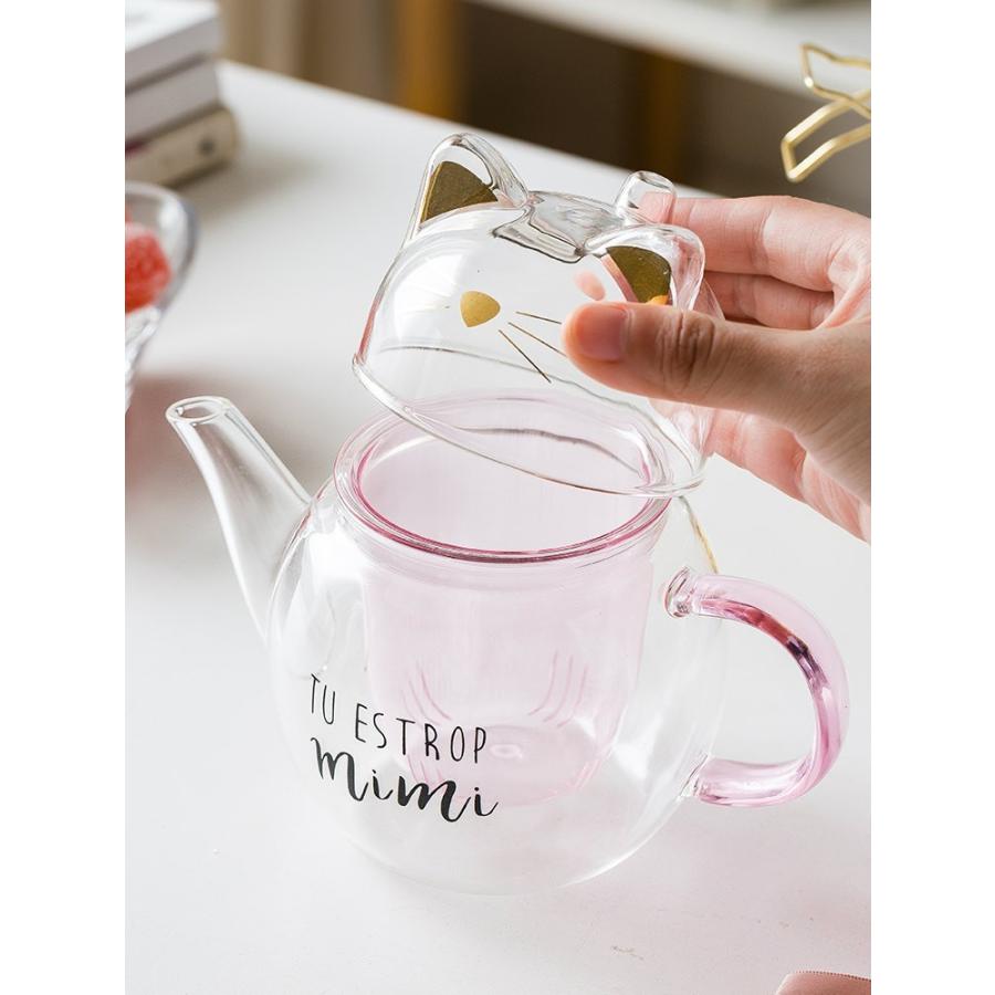 急須 ティーポット 単品 プレゼント お祝い 猫 アニマル イラスト 二重 クリア ピンク ブラック ホームパーティー 上品 上質 モダン シック Lv Bz 0606h226 Ecology Plus 通販 Yahoo ショッピング