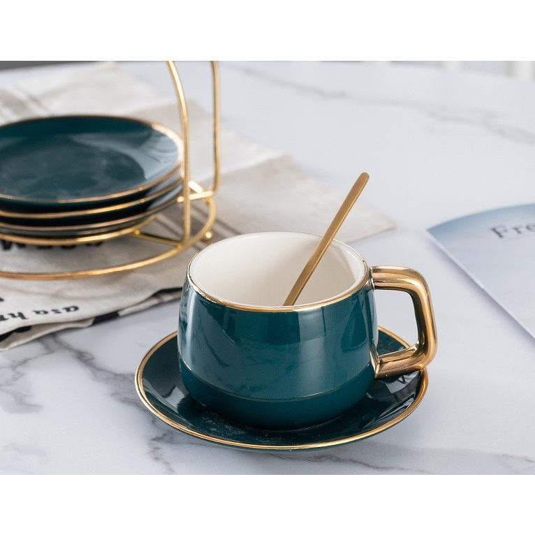 コーヒーカップ 単品 結婚祝い 引越し祝い プレゼント ギフト ラック 単品 カップ ポット ソーサー 収納 可愛い オシャレ グリーン ゴールド Lv Bz 0606h2 Ecology Plus 通販 Yahoo ショッピング