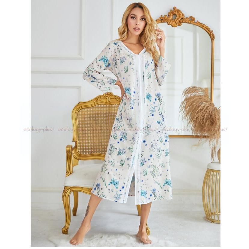 レディース 長袖 ワンピース シャツパジャマ ワンピース パジャマ 綿 ルームウェア 部屋着 ナイトウェア ネグリジェ 無地 寝巻き 可愛い シンプル 女性パジャマ Lv Sy 0601x48 Ecology Plus 通販 Yahoo ショッピング