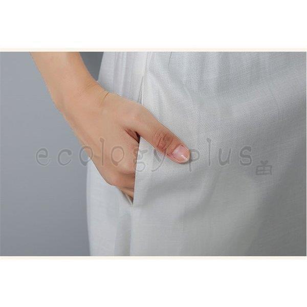 ワンピース レディース ロング 春 シャツワンピース 長袖 コットン シャツ トップス チュニック ロング丈 リネン アウター 白 30代 40代 Qh Ecology Plus 通販 Yahoo ショッピング