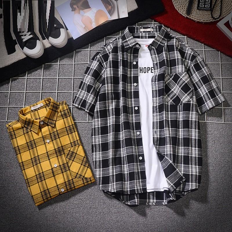 メンズ半袖 メンズシャツ チェック柄 ブラック イエロー 日常ウエア 夏服 新入荷アイテム 通勤通学 Elelts16 Elelts16 エコロジクール Yahoo 店 通販 Yahoo ショッピング