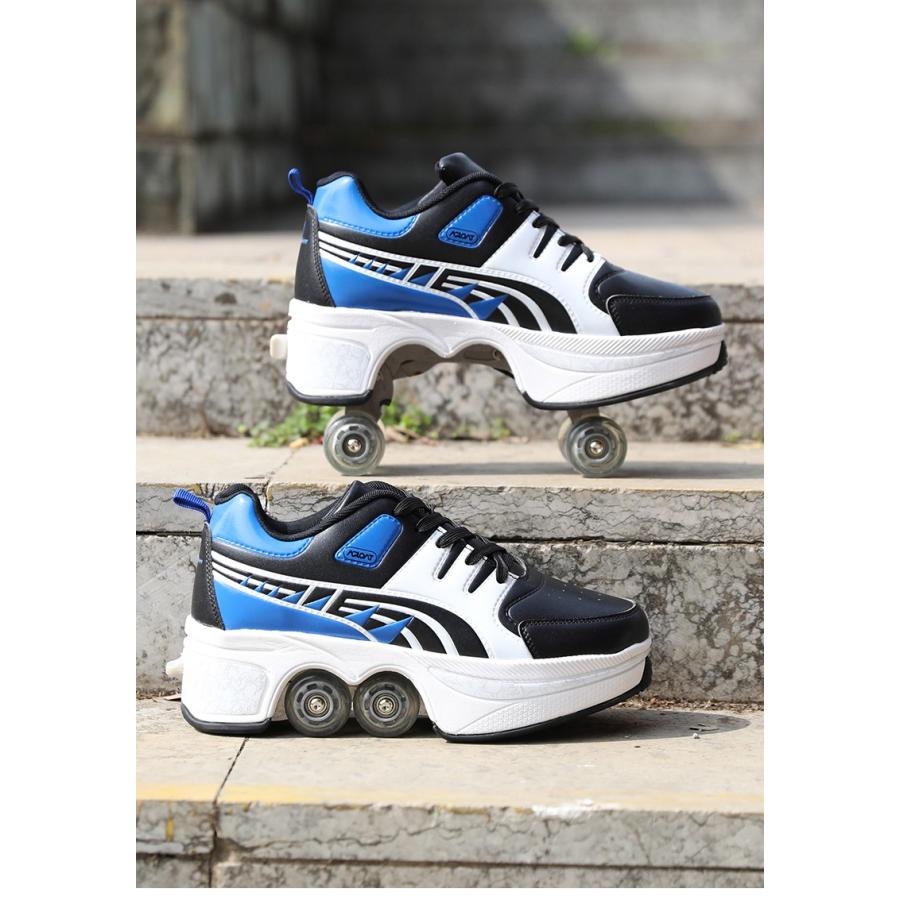 ローラーシューズ ローラースケート ローラースニーカー 子供 大人 スニーカー 格納式で変形ローラースケート スケート 子供の日 プレゼント 通気性 Ker13 Ker13 エコロジクール Yahoo 店 通販 Yahoo ショッピング