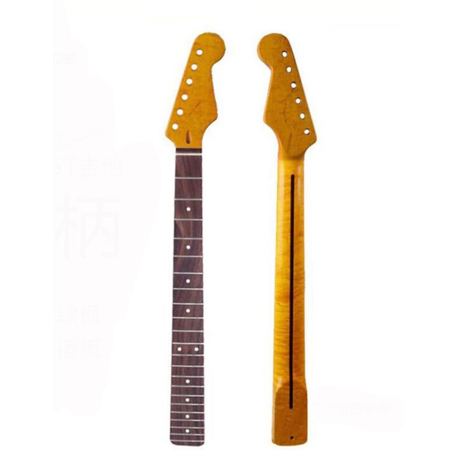 ギターネック STストラトタイプ交換用ネック ギターパーツ トラ杢