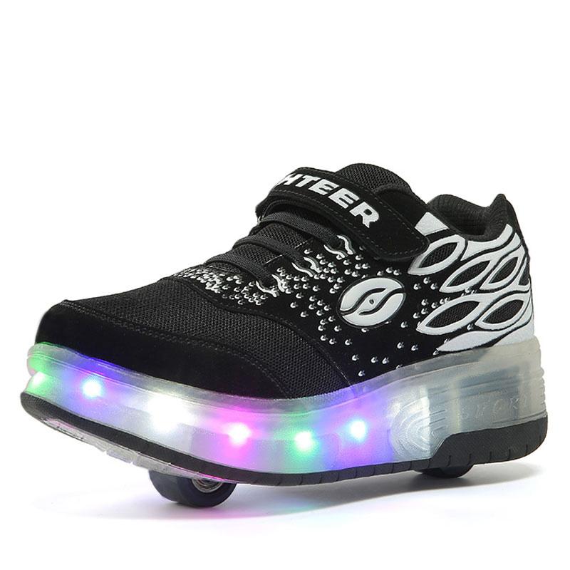 ローラーシューズ 光る 二輪式 ウィールシューズ ローラースケート 運動靴 ローラースニーカー 子供 大人 キッズスニーカー 前輪取り外し 後輪収納 Pt933 Pt933 エコロジクール Yahoo 店 通販 Yahoo ショッピング