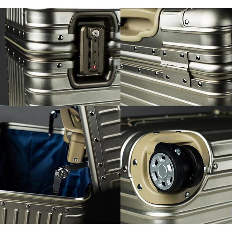 20インチ アルミ製スーツケース TSAロック搭載 機内持ち込み 全方向