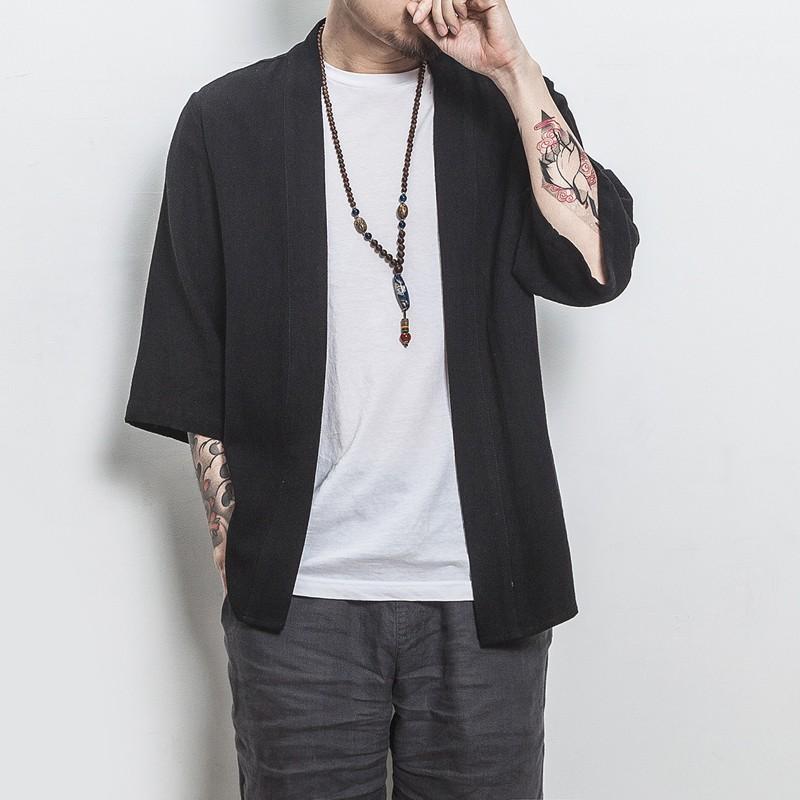 メンズカーディガン 和式パーカー 開襟シャツ 七分丈 羽織 大きいサイズ カジュアル ゆったり夏春秋zgf007 Zgf007 エコロジクール Yahoo 店 通販 Yahoo ショッピング