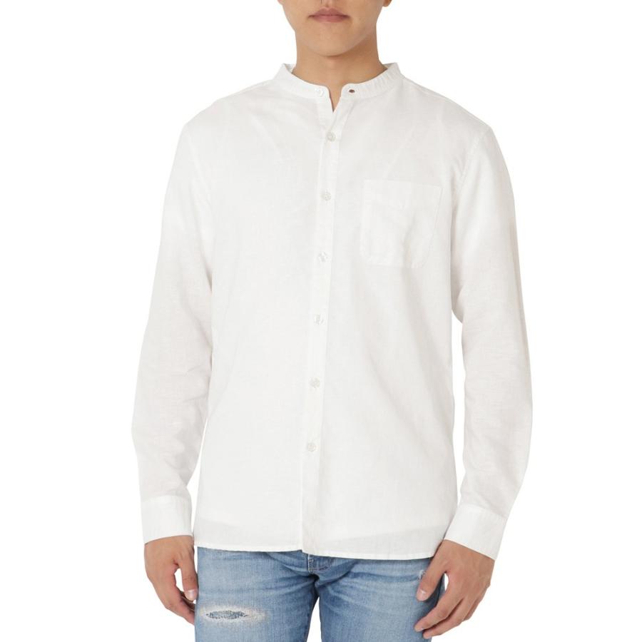 バンドカラーシャツ メンズ ノーカラー リネン長袖 Nol0001 Ecom Yahoo 店 通販 Yahoo ショッピング