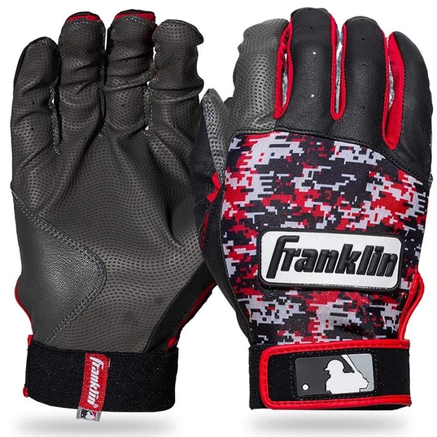 Franklin フランクリン バッティンググローブ DIGITEK 赤 黒 グレー サイズ L 野球 手袋 両手用 輸入品｜ecoma-store