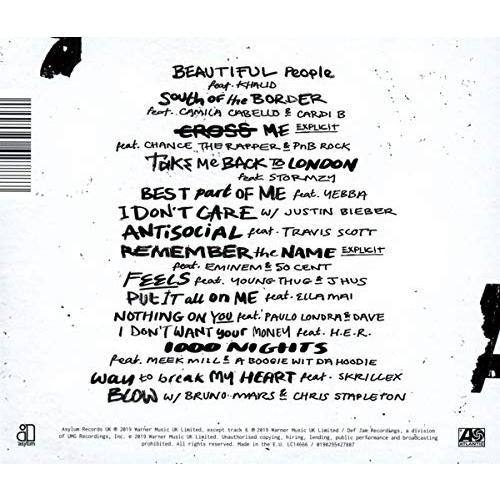 Ed Sheeran エド・シーラン No.6 Collaborations Project CD Ed Sheeran エド・シーラン No.6 Collaborations Project CD