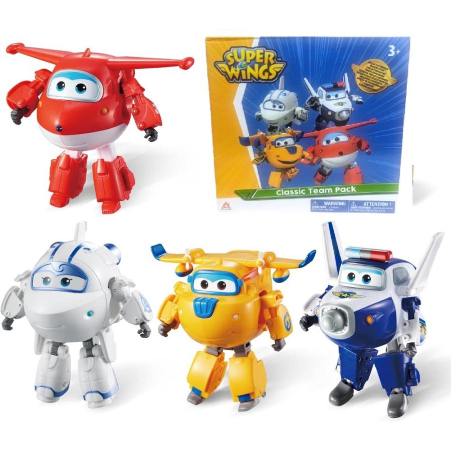 キッス POP フィギュア 4体セット スーパーウィングス Super Wings おもちゃ アクション フィギュア 4体