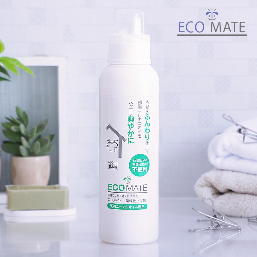 エコメイト 柔軟仕上げ剤 ユーカリ 600ml(ecomate 柔軟剤 仕上げ剤 洗濯用 液体 洗剤 衣類用 エコ 部屋干し 花粉症対策 4935137805494) | ブランド登録なし | 01