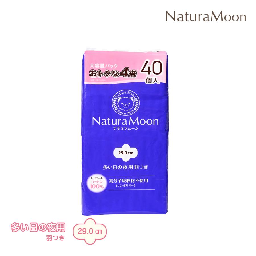 NaturaMoon (大容量パック)ナチュラムーン 生理用ナプキン 羽つき×2
