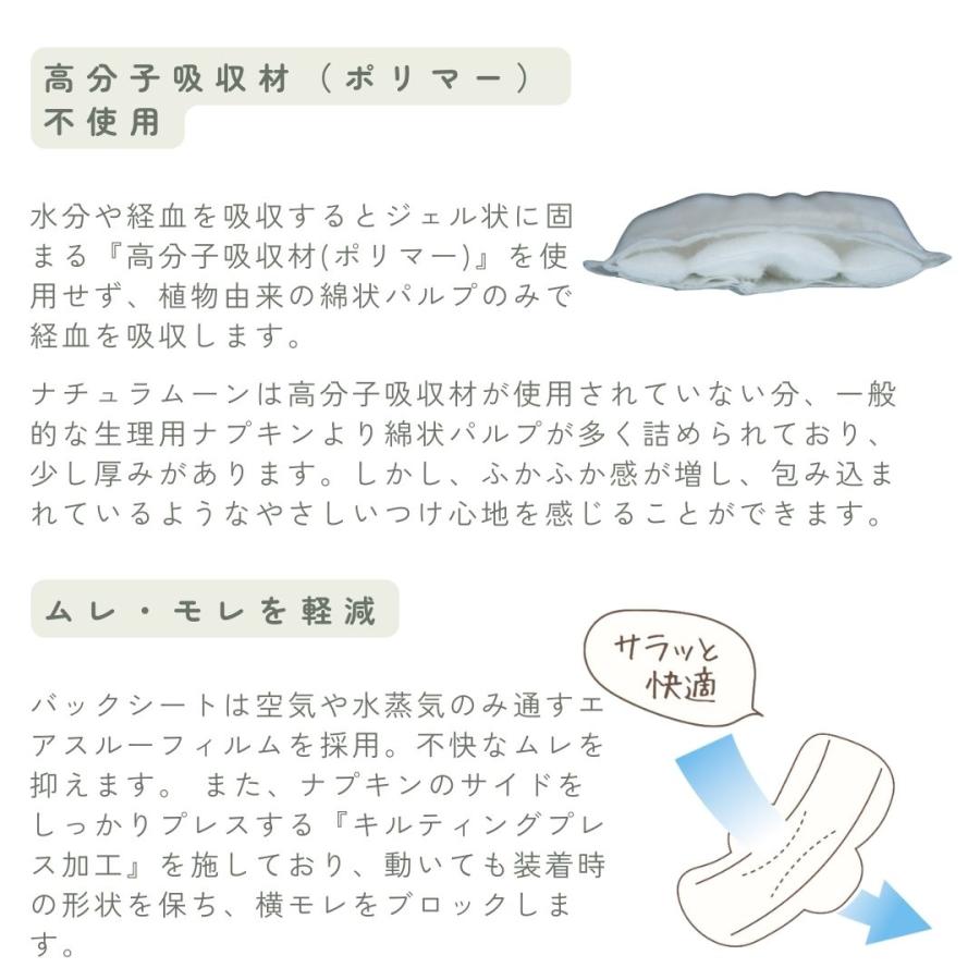 NaturaMoon (大容量パック)ナチュラムーン 生理用ナプキン 羽つき×2