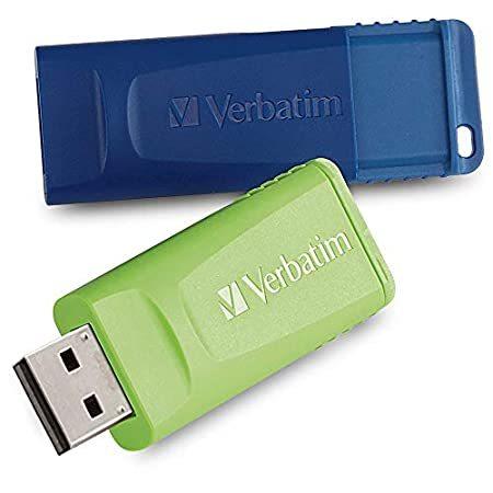 新作ウエア 99124 特別価格Verbatim Store 2パック好評販売中 ブルー/グリーン 32GB フラッシュドライブ 2.0 USB 'n'Go USBメモリ