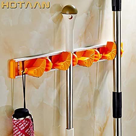 激安店舗 特別価格GRENFAS_ And Retail Promotion Modern 4 Position Broom amp; 低廉 Mop Bathroom Holder好評販売中