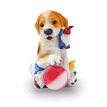 特別価格fljzczm 犬 ノーム 装飾 ガーデン像 ソーラーライト パティオ 装飾 庭 ガーデニング ノームと遊んでいる面白い犬 ギフト電源ledライ好評販売中 パティオ 樹脂庭置物 B08thkxpyd 屋外オーナメント Eco Store