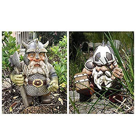 注目ブランド 特別価格Viking Axe,O好評販売中 with Sculpture Ornaments,Gnome Statue Gnome Dwarf Norse Victor オーナメント、オブジェ
