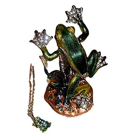 【正規販売店】 特別価格Bejeweled Jumping Mat好評販売中 & Box Trinket Crystal Austrian Enamel Frog Tree Green ビールサーバー
