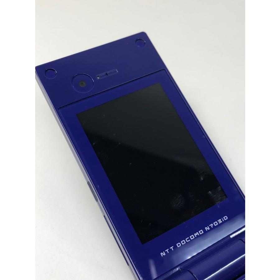 docomo N703iD ネイビー ブルー 白ロム ガラケー ドコモ : エコモ