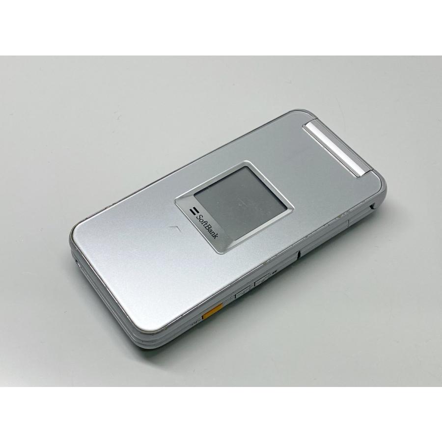 SHARP（シャープ） SoftBank かんたん携帯 843SH シルバー ガラケー 白