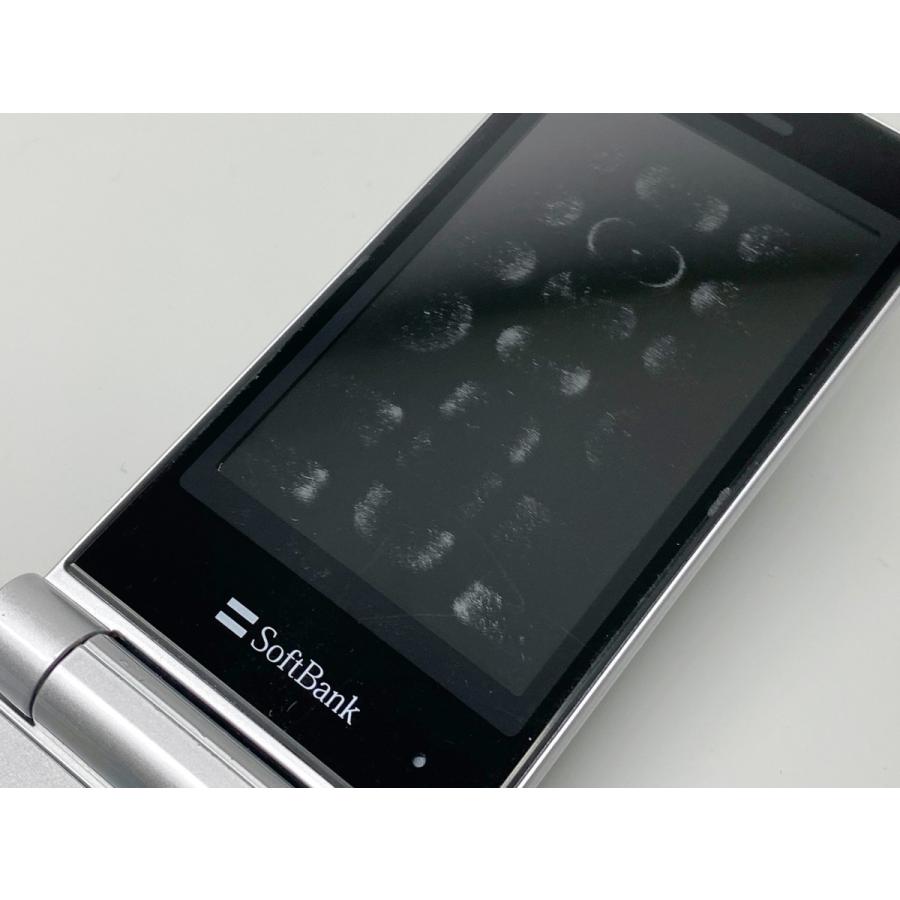 SHARP（シャープ） SoftBank かんたん携帯 843SH シルバー ガラケー 白