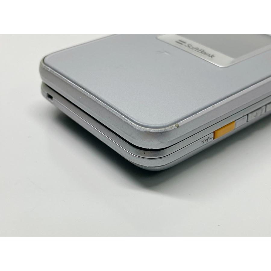 SHARP（シャープ） SoftBank かんたん携帯 843SH シルバー ガラケー 白