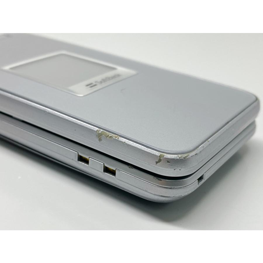 SHARP（シャープ） SoftBank かんたん携帯 843SH シルバー ガラケー 白