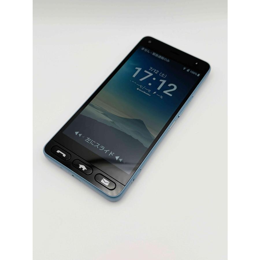 美品 かんたんスマホ 705KC ワイモバイル　ライトブルー かんたんスマホ Y!mobile 705KC ライトブルー ワイモバイル 青