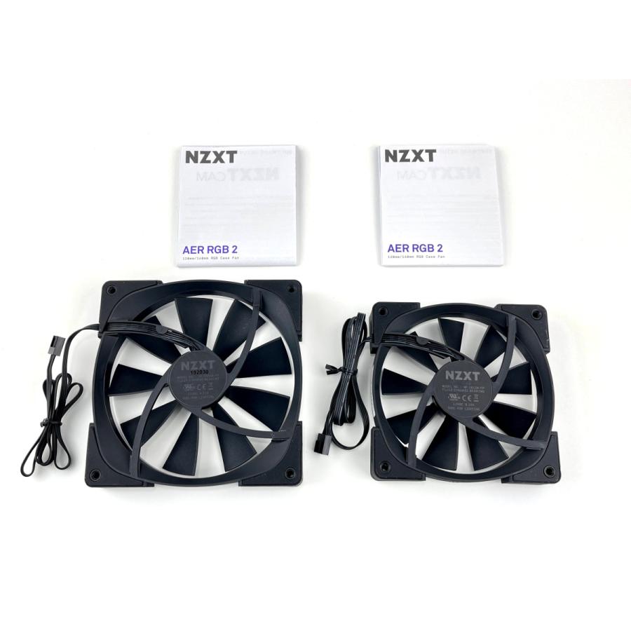 NZXT AER RGB 2 ファン 2個セット NZXT AER RGB 2 120mm 140mm 2個セット PCケースファン : エコモ