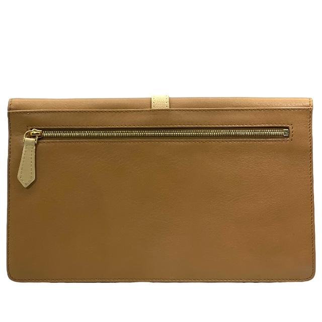 FENDI フェンディ カメレオン 8M0284 クラッチバッグ クラッチポシェット レザー ライトブラウン ベージュ ゴールド金具 | FENDI | 01
