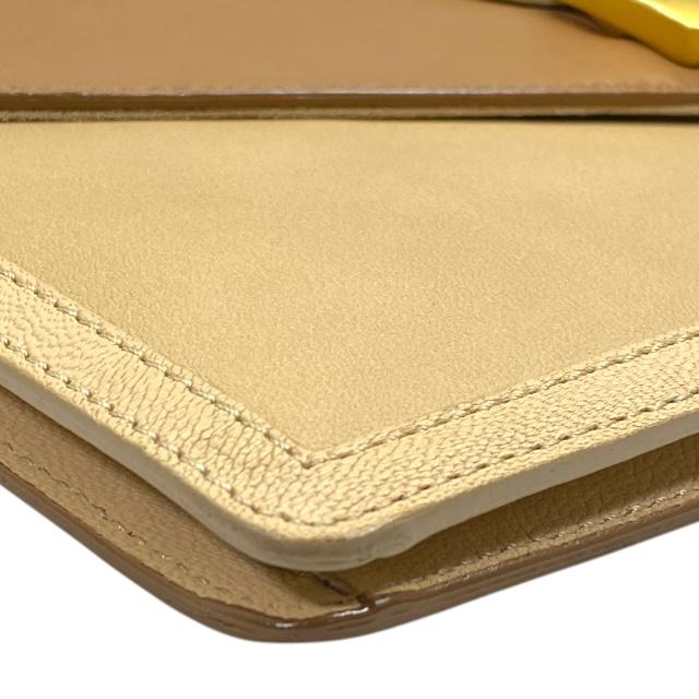FENDI フェンディ カメレオン 8M0284 クラッチバッグ クラッチポシェット レザー ライトブラウン ベージュ ゴールド金具 | FENDI | 02