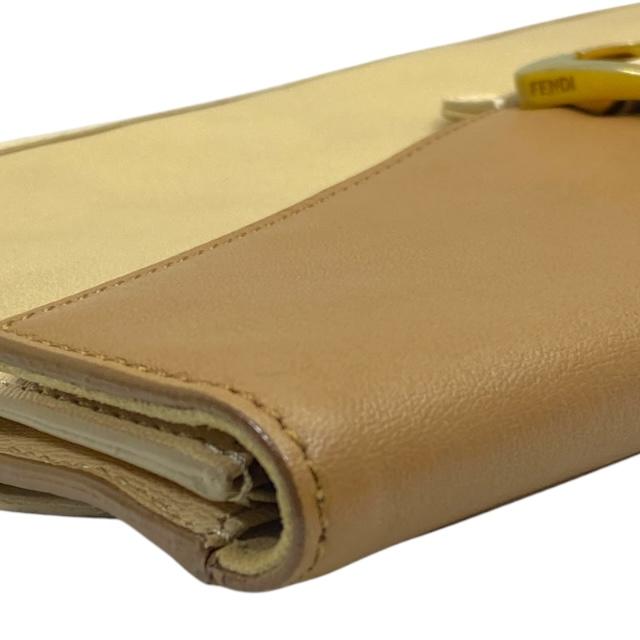 FENDI フェンディ カメレオン 8M0284 クラッチバッグ クラッチポシェット レザー ライトブラウン ベージュ ゴールド金具 | FENDI | 03