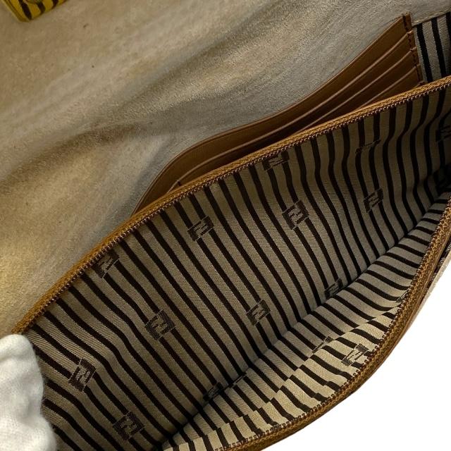 FENDI フェンディ カメレオン 8M0284 クラッチバッグ クラッチポシェット レザー ライトブラウン ベージュ ゴールド金具 | FENDI | 06